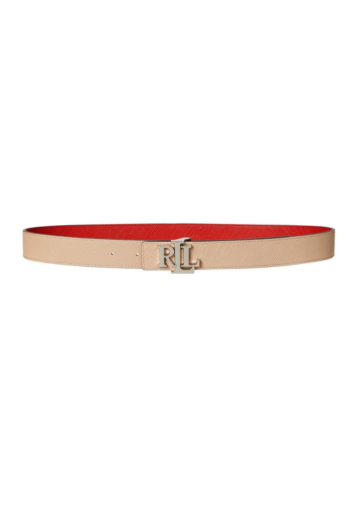 Logo Reversible Crosshatch Leather Belt