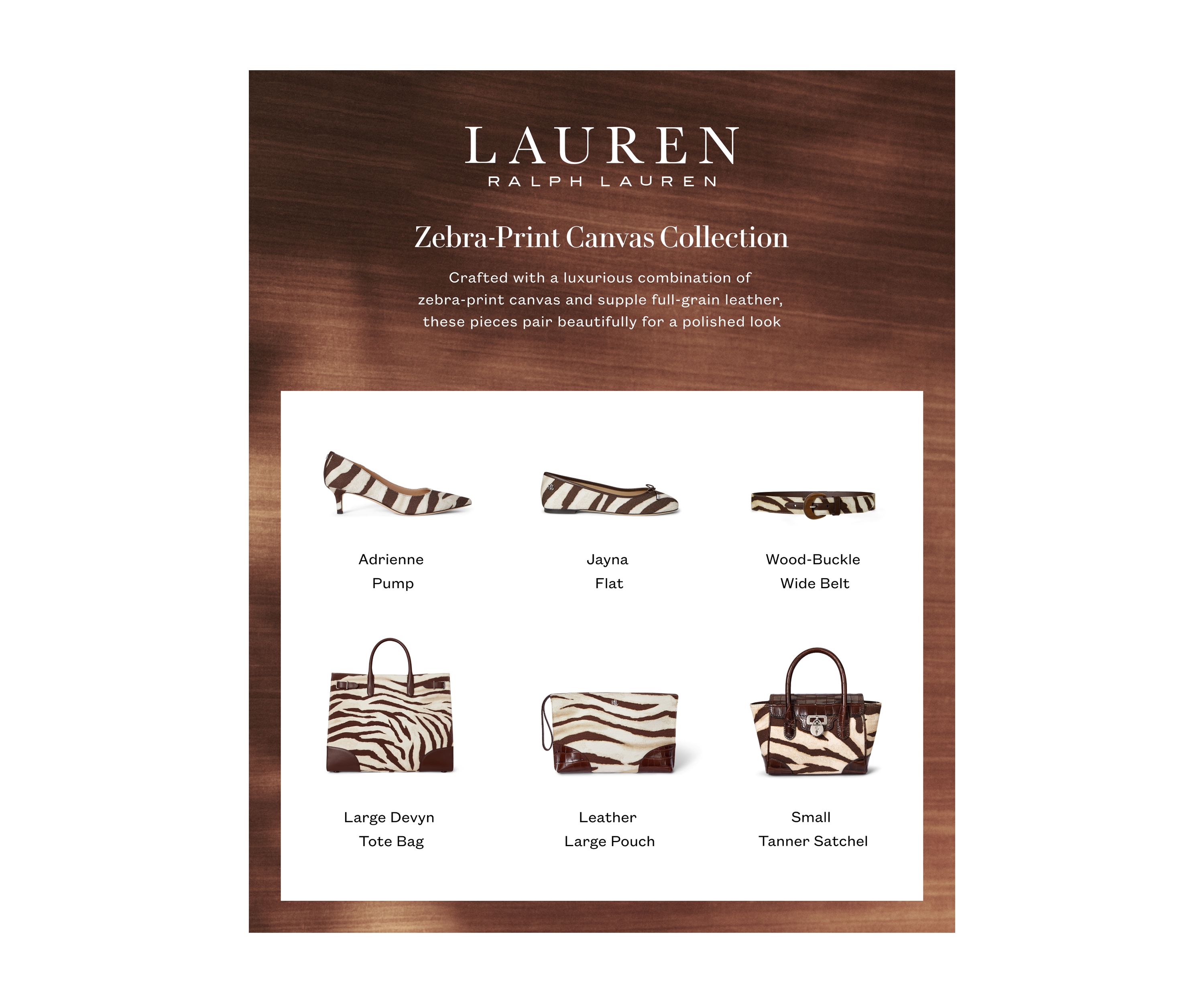Zebra Print Wood Buckle Wide Belt