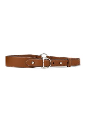 Lauren Ralph Lauren Women's Equestrian D-Ring Leather Belt
