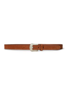 Lauren Ralph Lauren Women's Tooled-Buckle Leather Belt