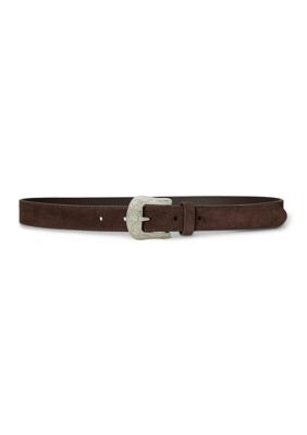 Lauren Ralph Lauren Women's Tooled-Buckle Leather Belt