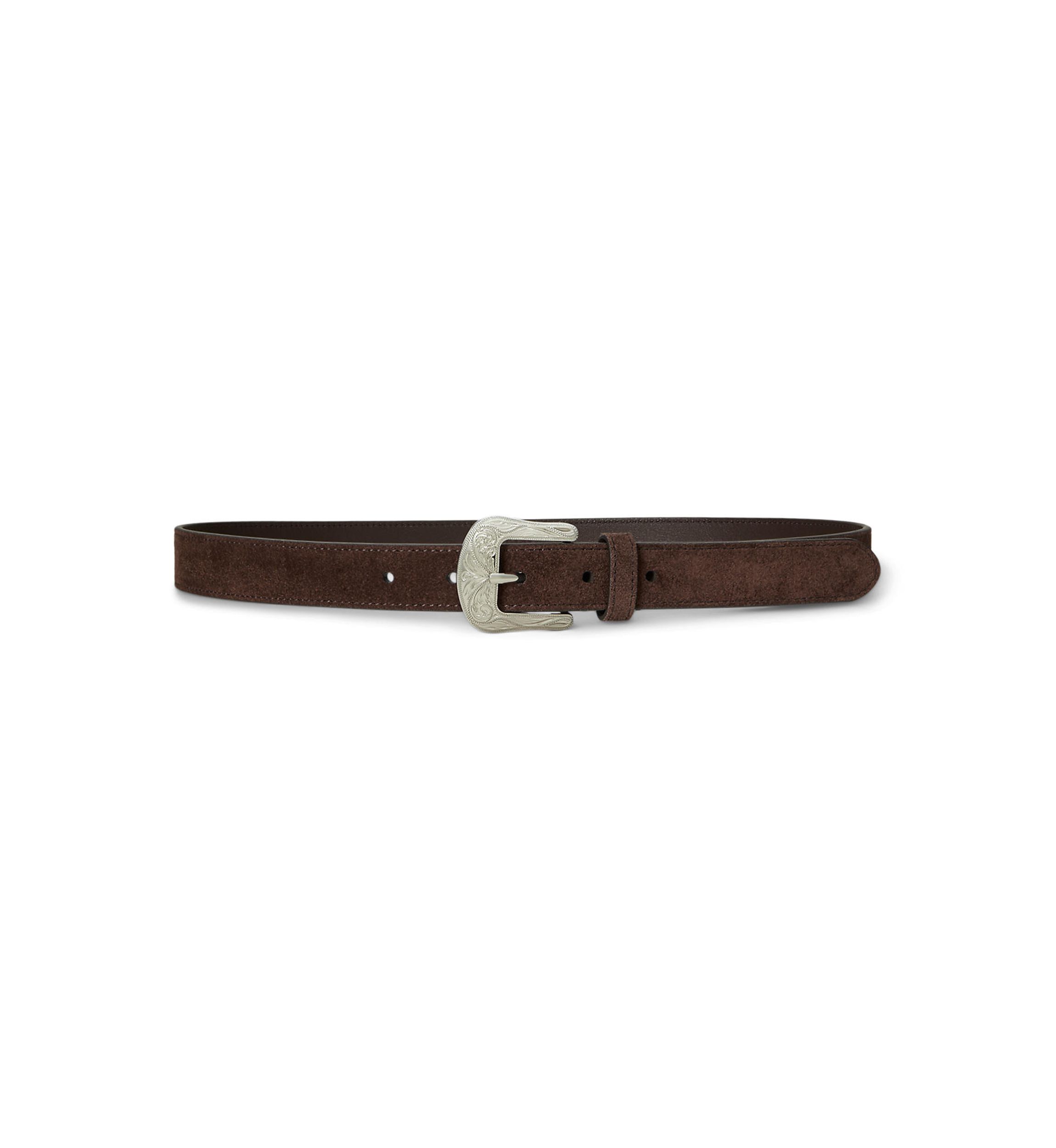 Lauren Ralph Lauren Tooled-Buckle Leather Belt | Belk