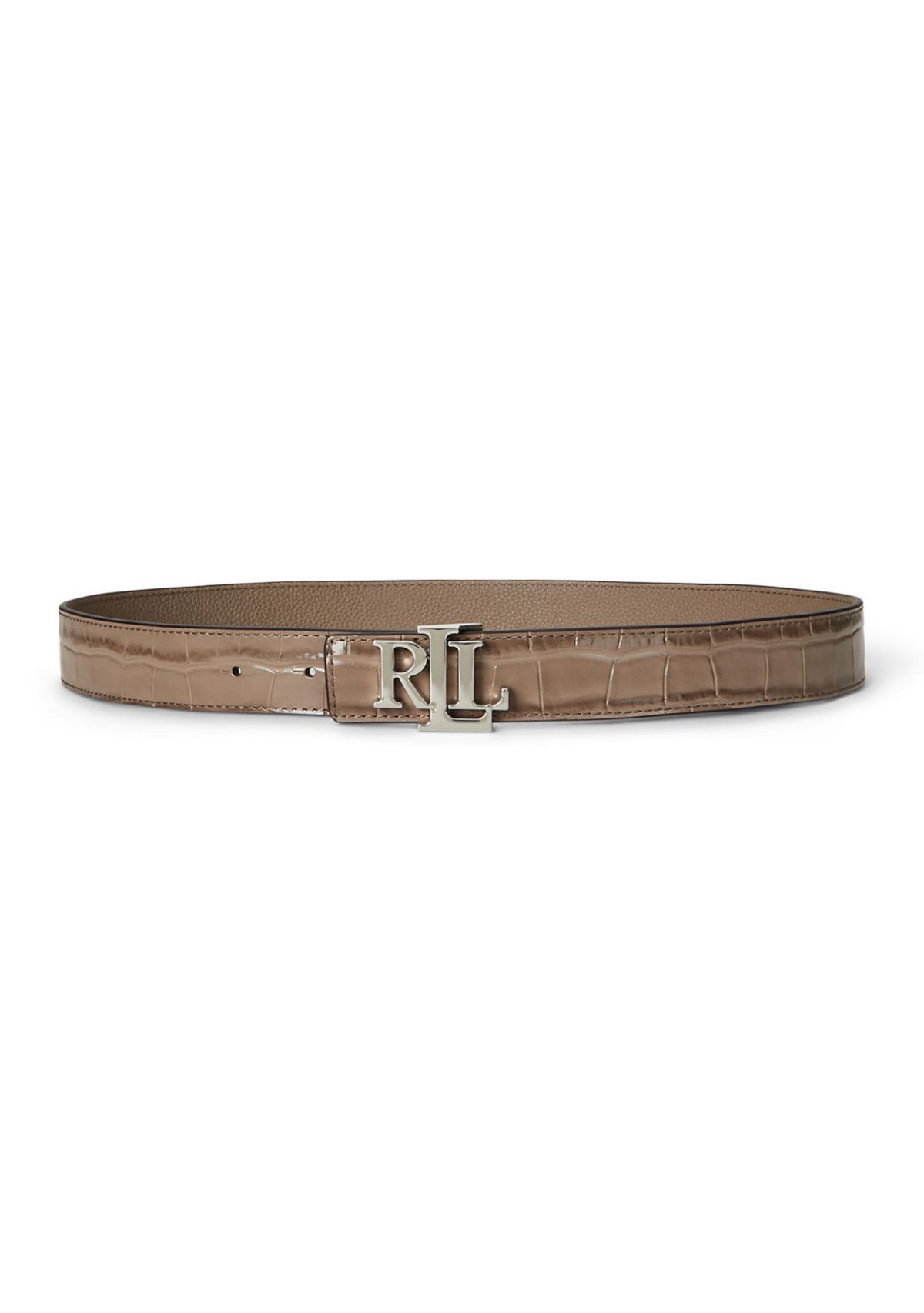Logo Reversible Embossed Leather Belt