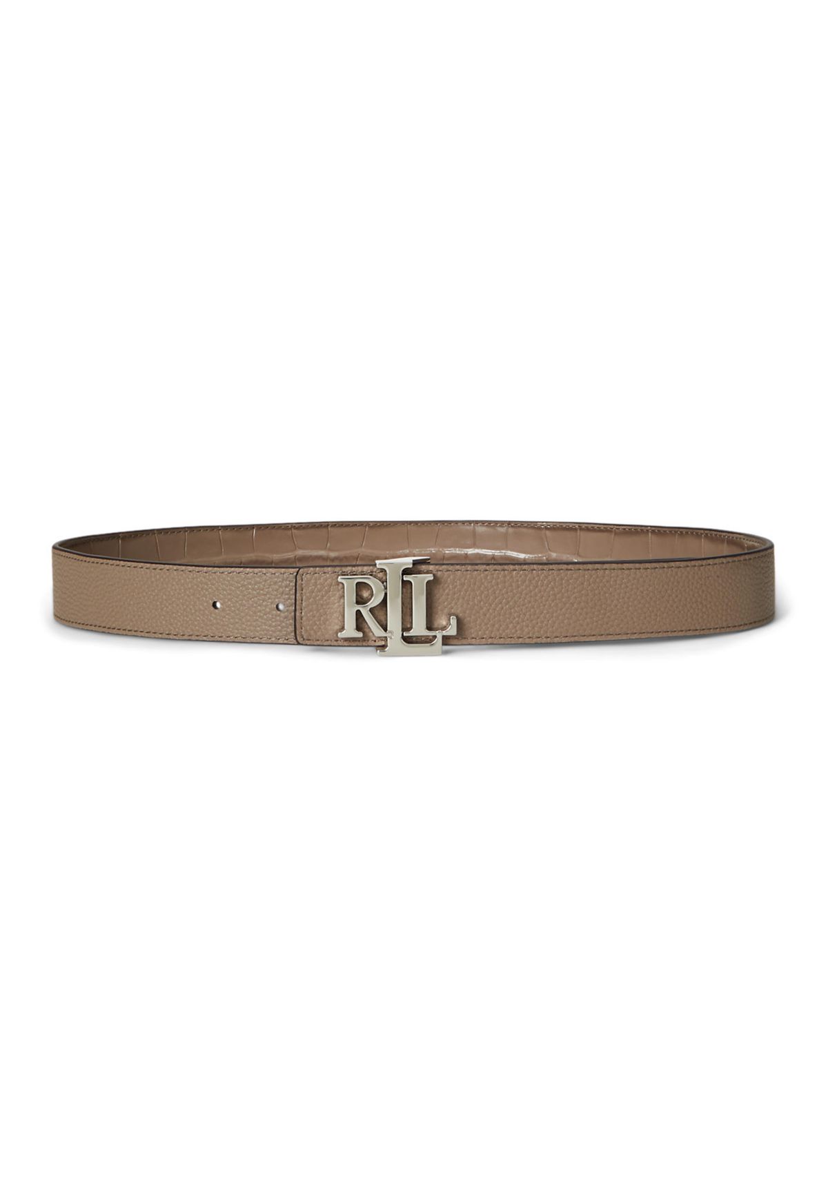 Logo Reversible Embossed Leather Belt