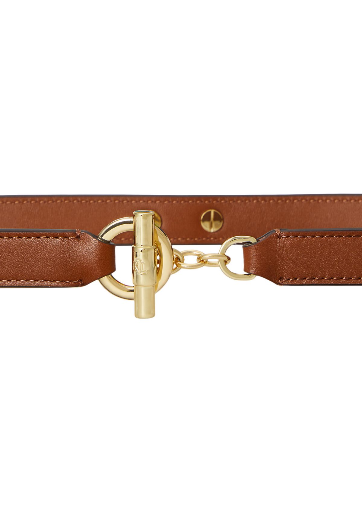 Leather Toggle Skinny Belt