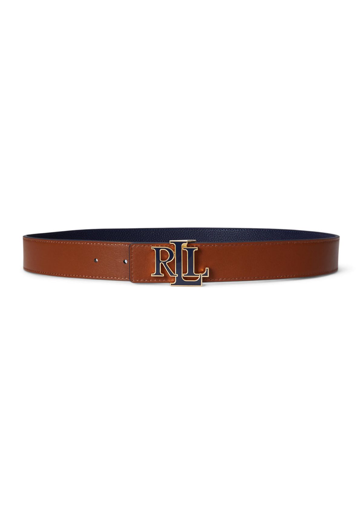 Logo Reversible Pebbled Leather Belt