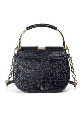 Ralph lauren mini round leather sale satchel