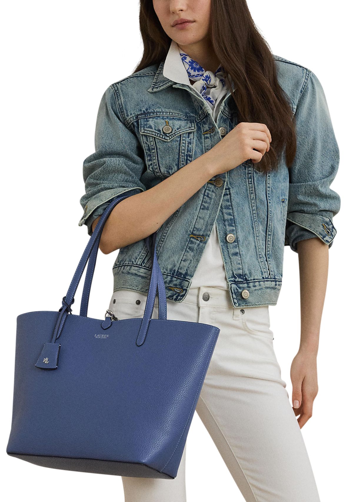 Faux-Leather Large Reversible Tote Bag