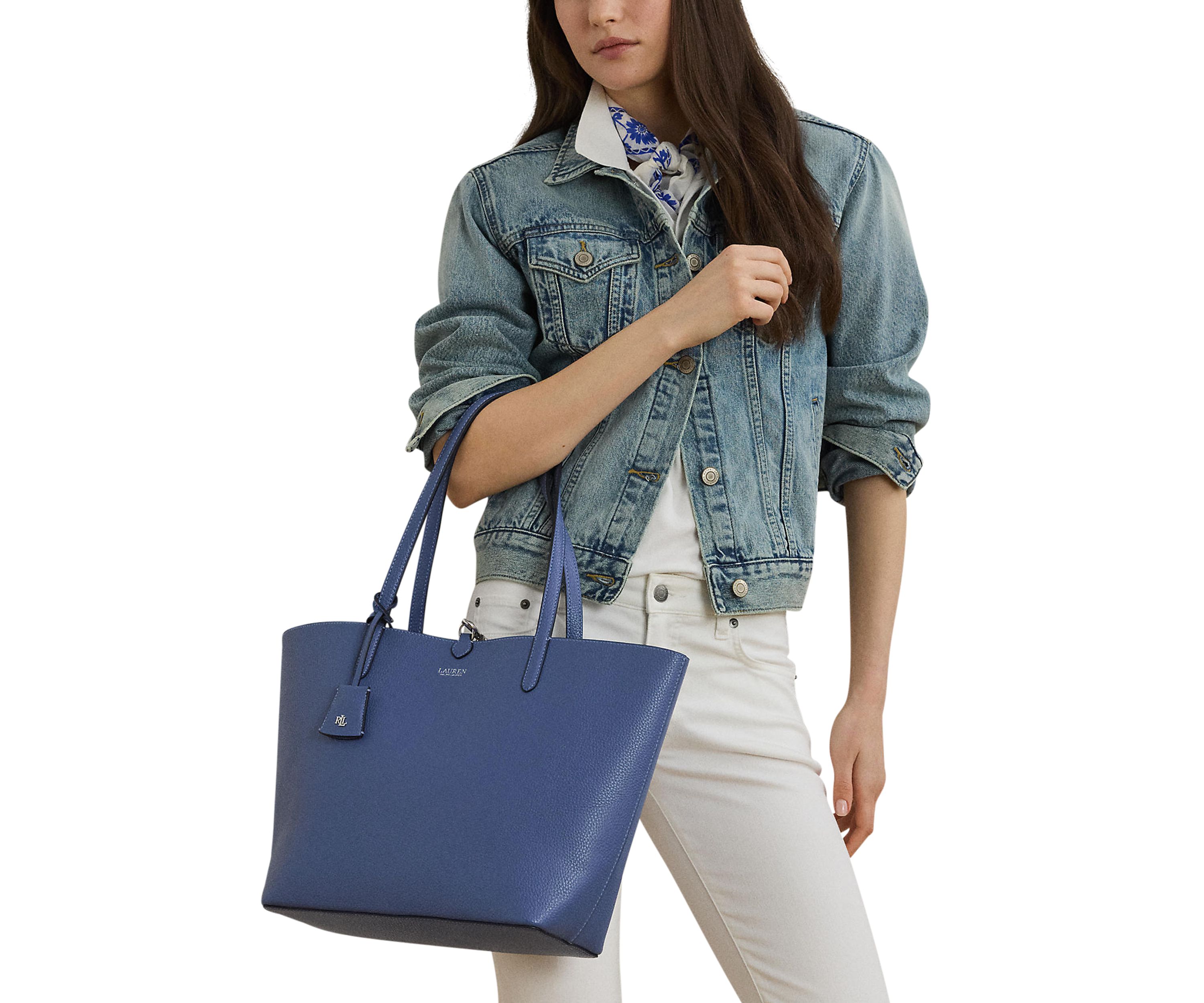 Faux-Leather Large Reversible Tote Bag