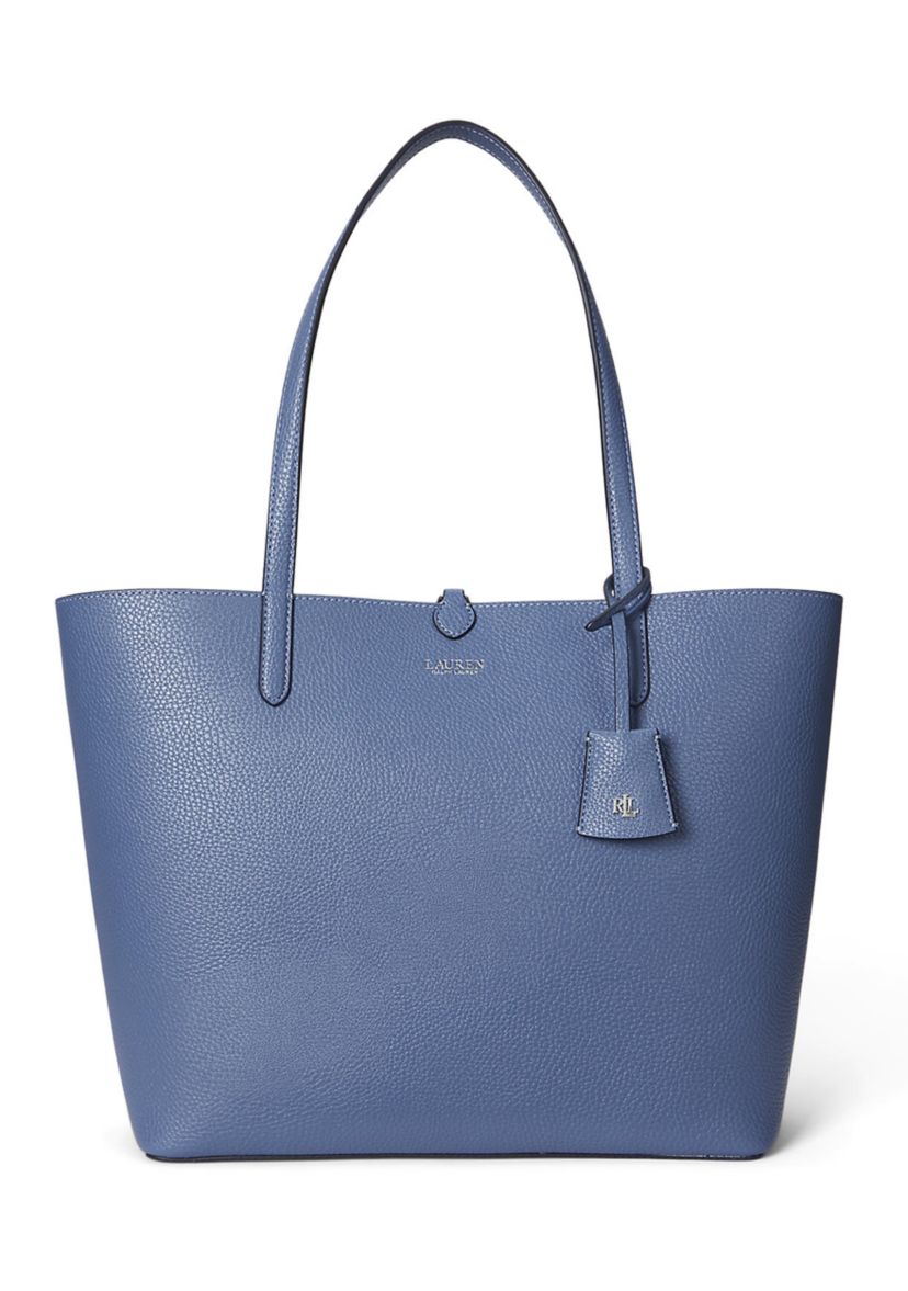 Faux-Leather Large Reversible Tote Bag