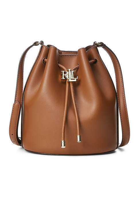 Lauren Ralph Lauren Leather Medium Andie Drawstring Bag