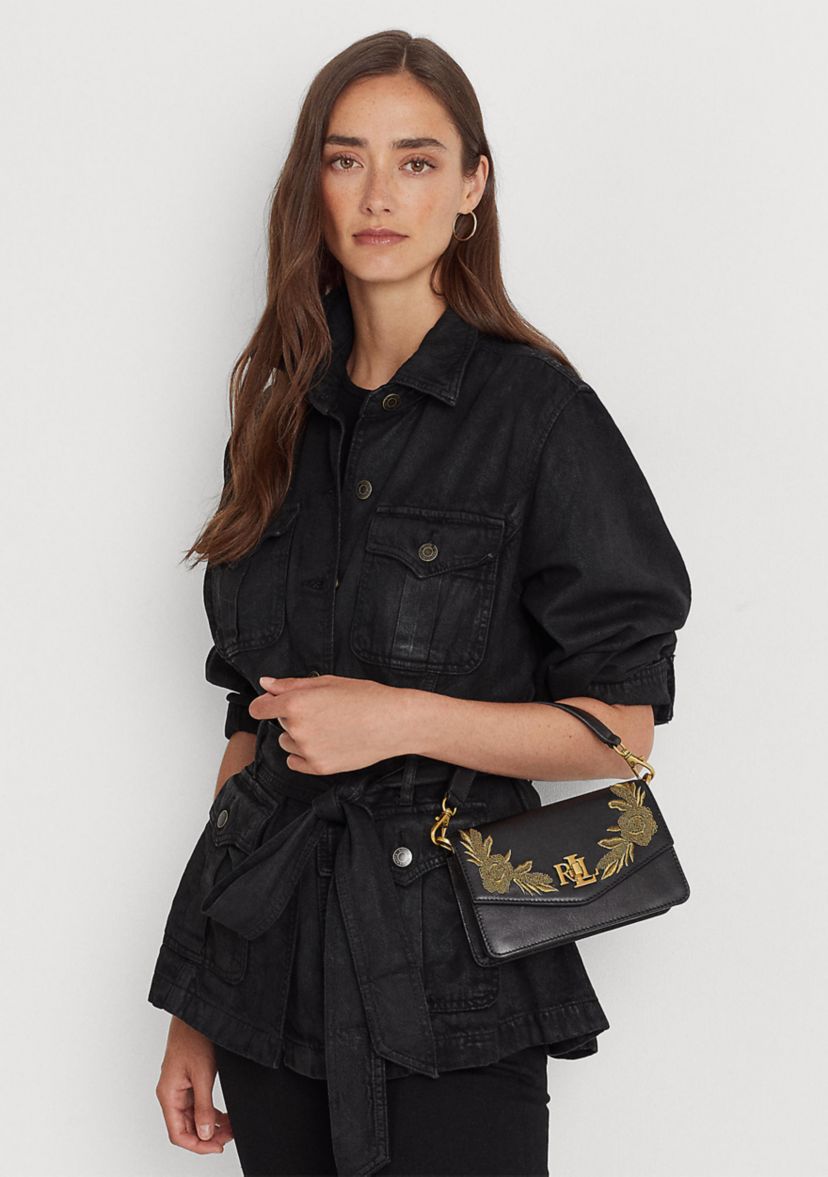 Bullion Leather Small Tayler Crossbody Bag
