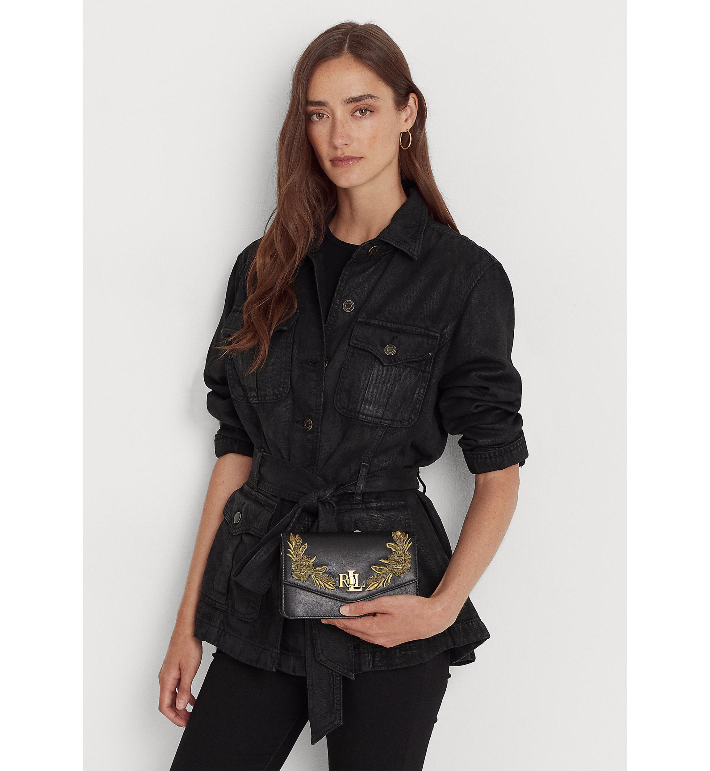 Bullion Leather Small Tayler Crossbody Bag