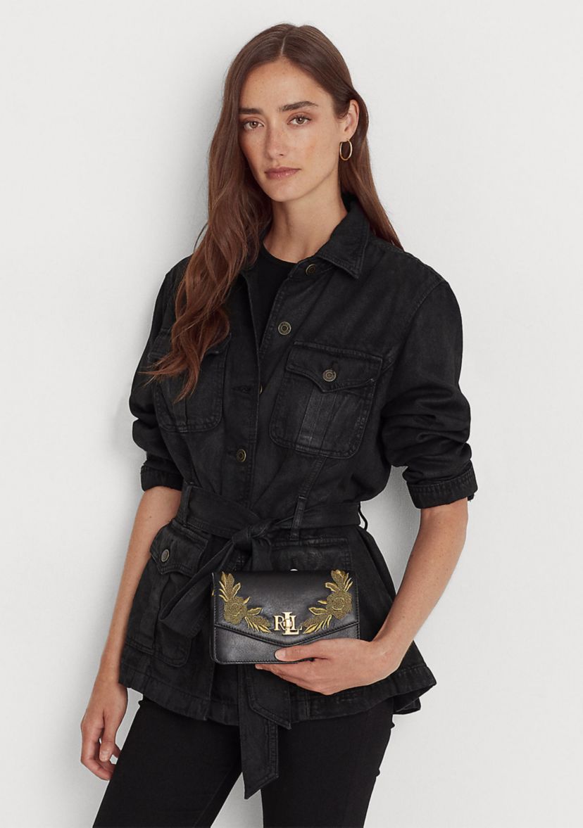 Bullion Leather Small Tayler Crossbody Bag