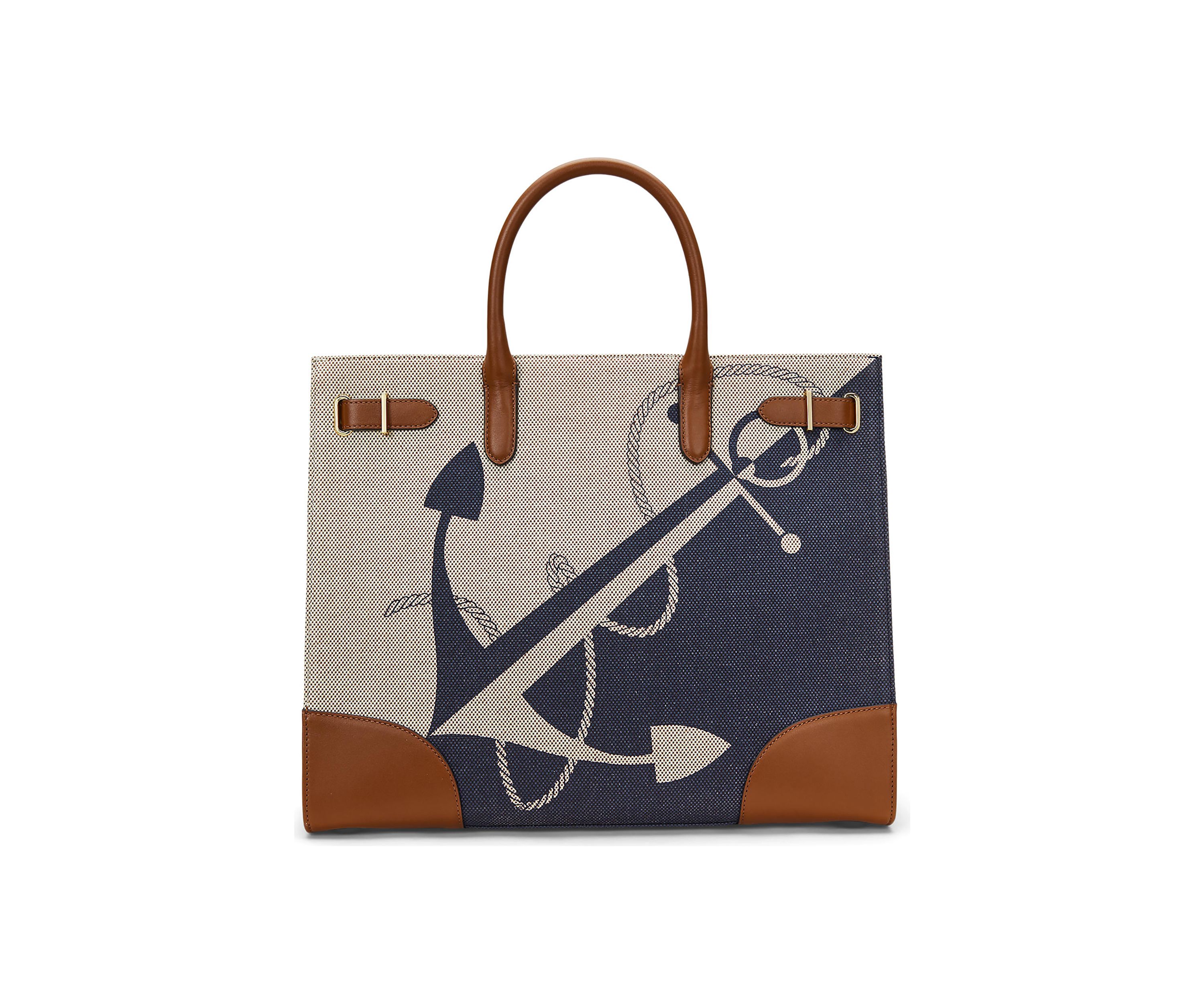 Logo-Print Canvas Large Devyn Tote Bag