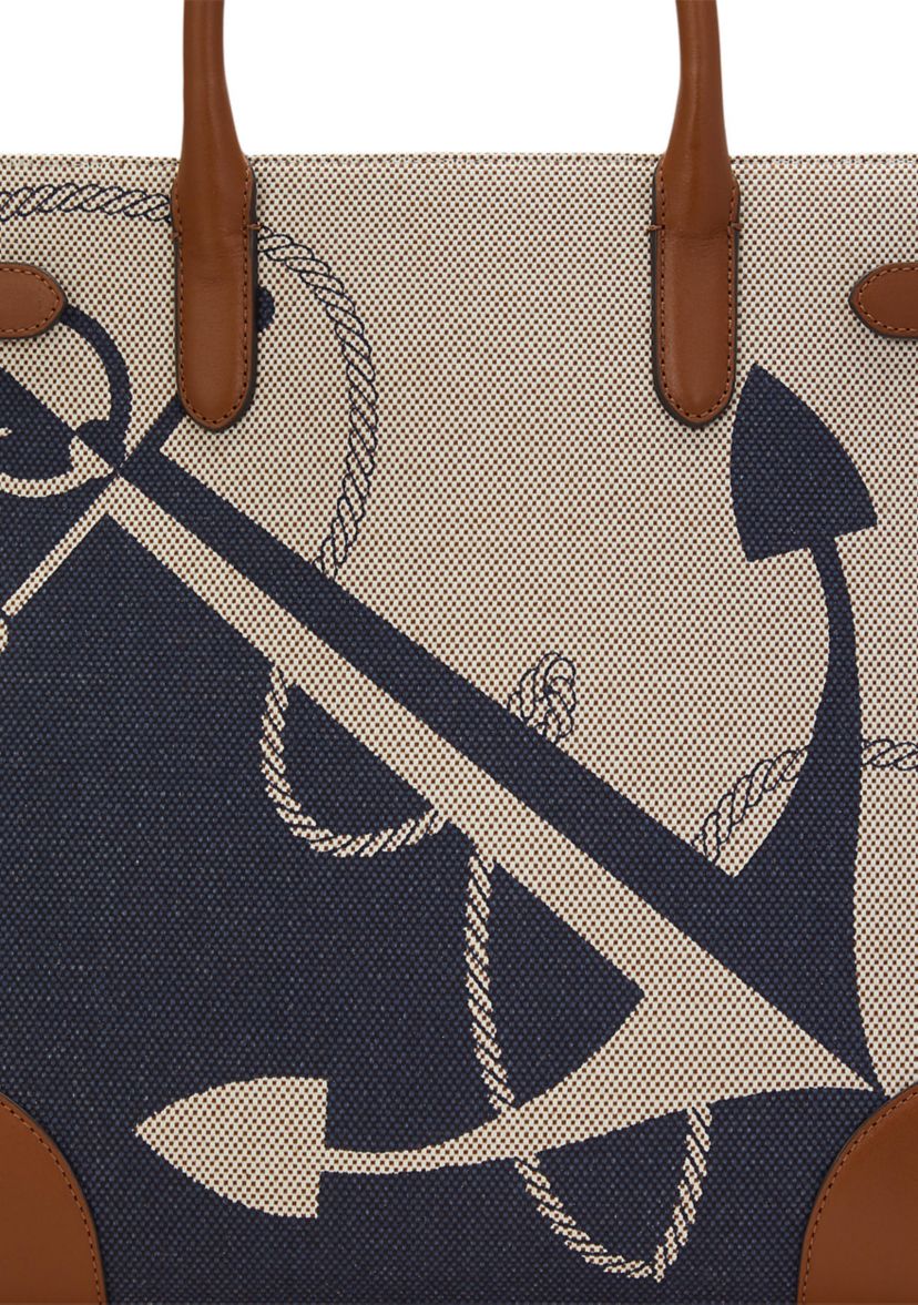 Logo-Print Canvas Large Devyn Tote Bag