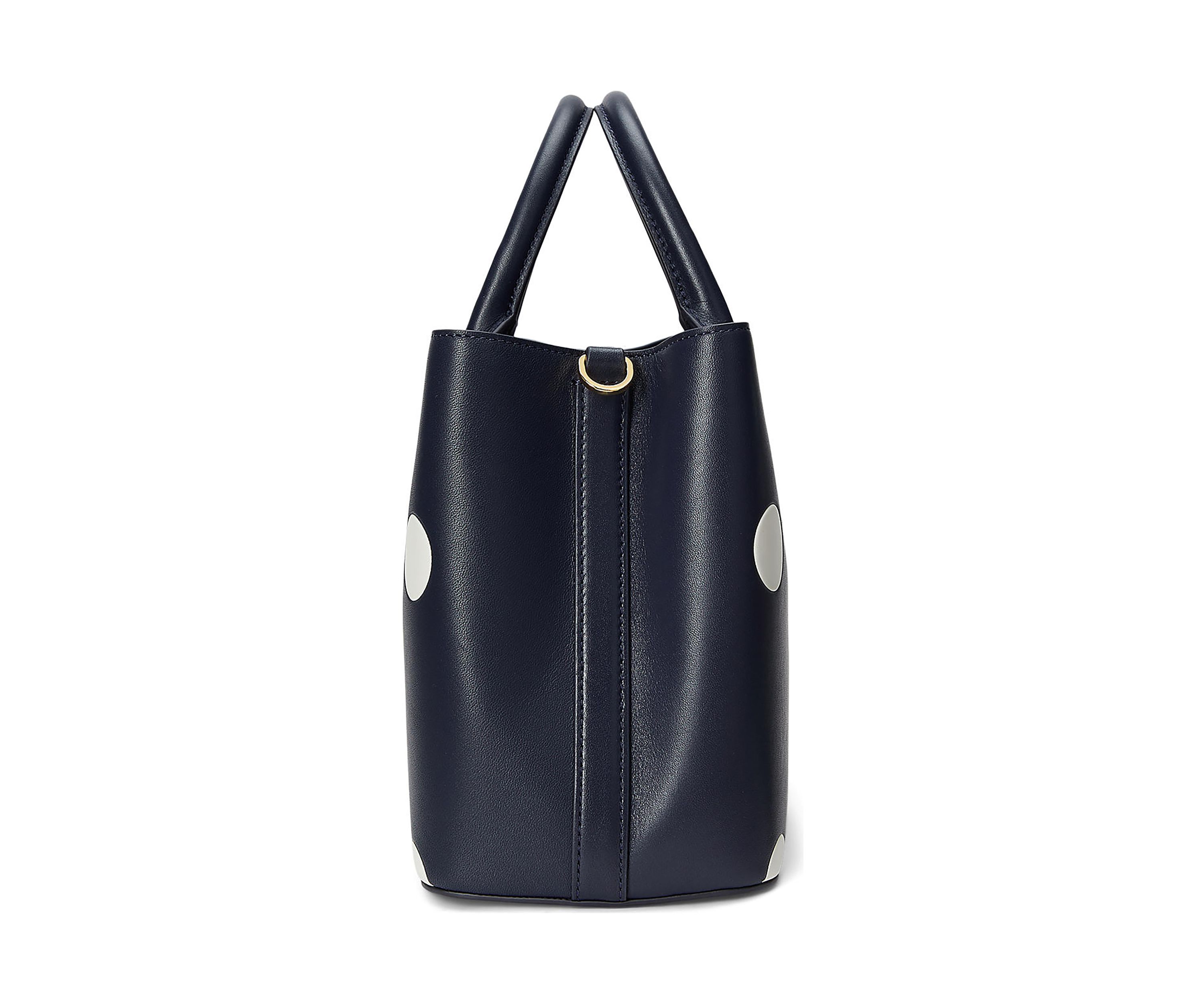 Polka-Dot Leather Small Marcy Satchel