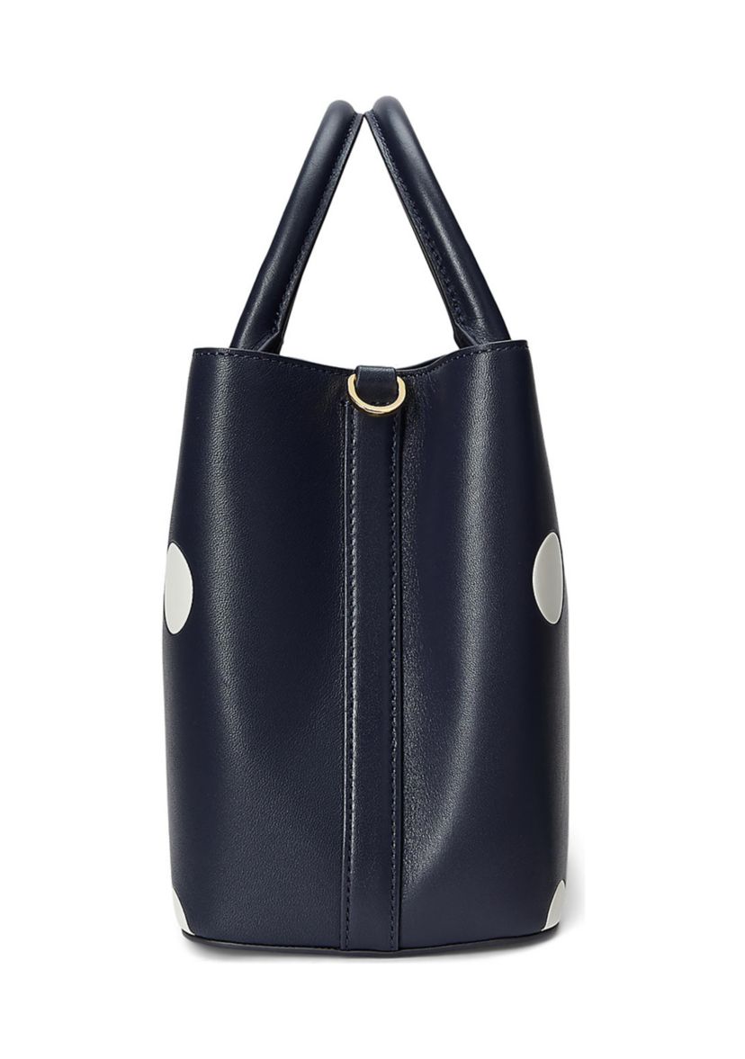 Polka-Dot Leather Small Marcy Satchel