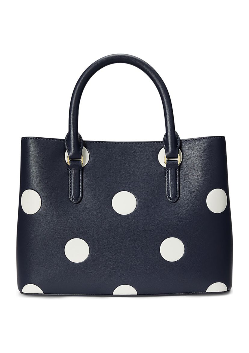 Polka-Dot Leather Small Marcy Satchel