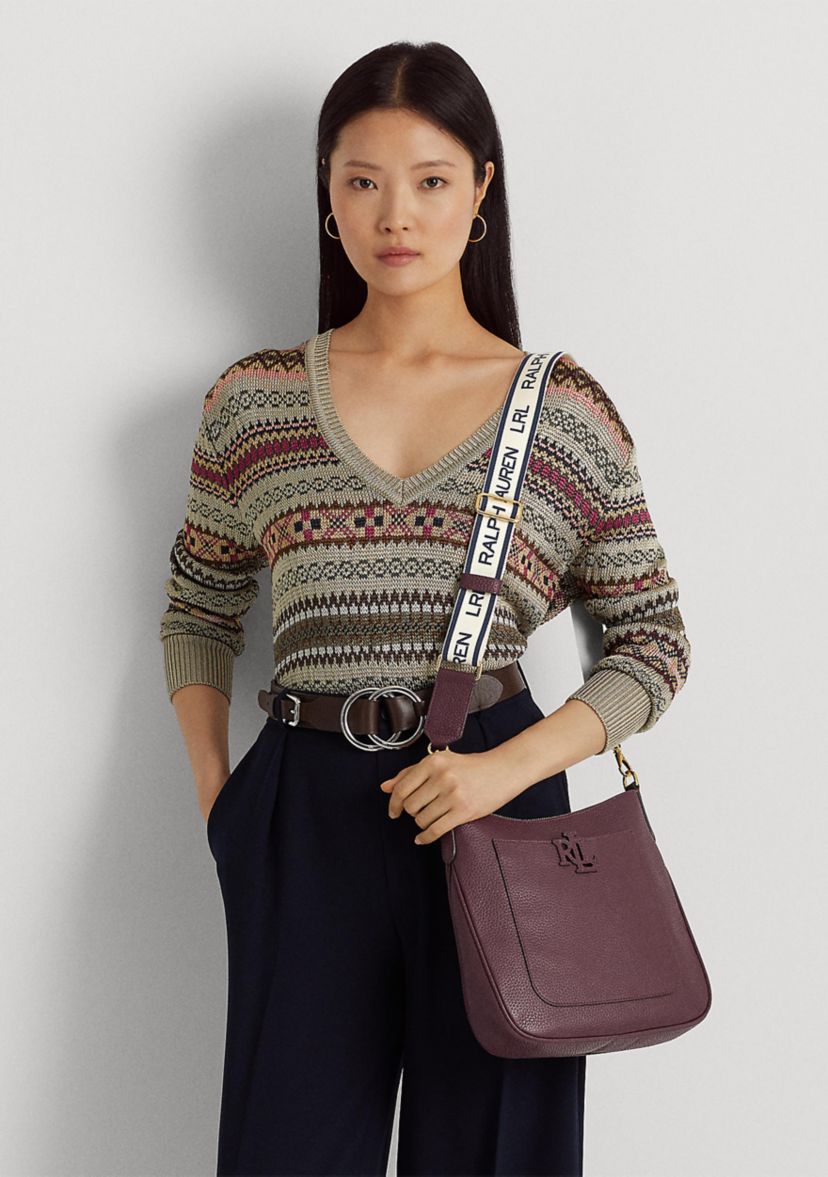 Pebbled Leather Large Cameryn Crossbody