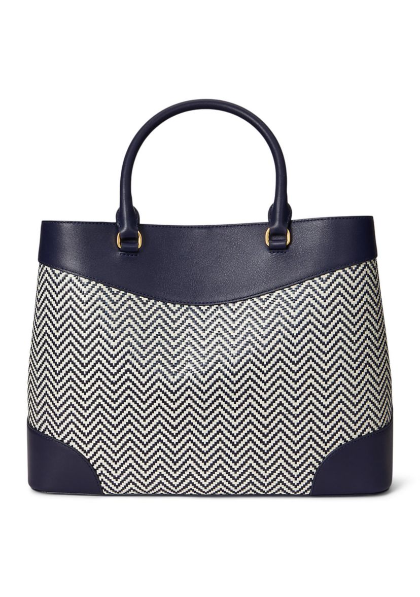 Houndstooth Woven Large Marcy Satchel