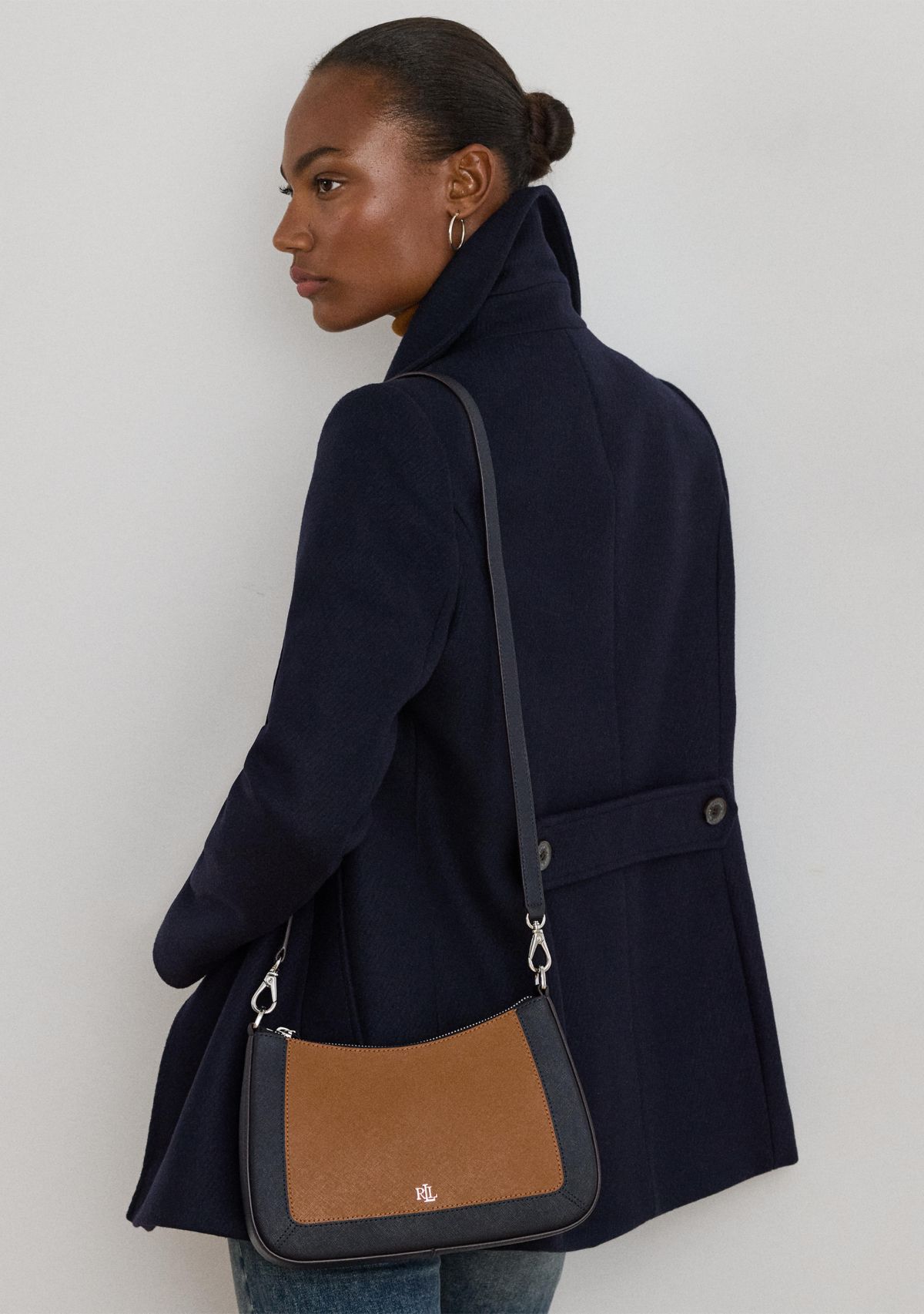 Striped Leather Medium Danni Bag