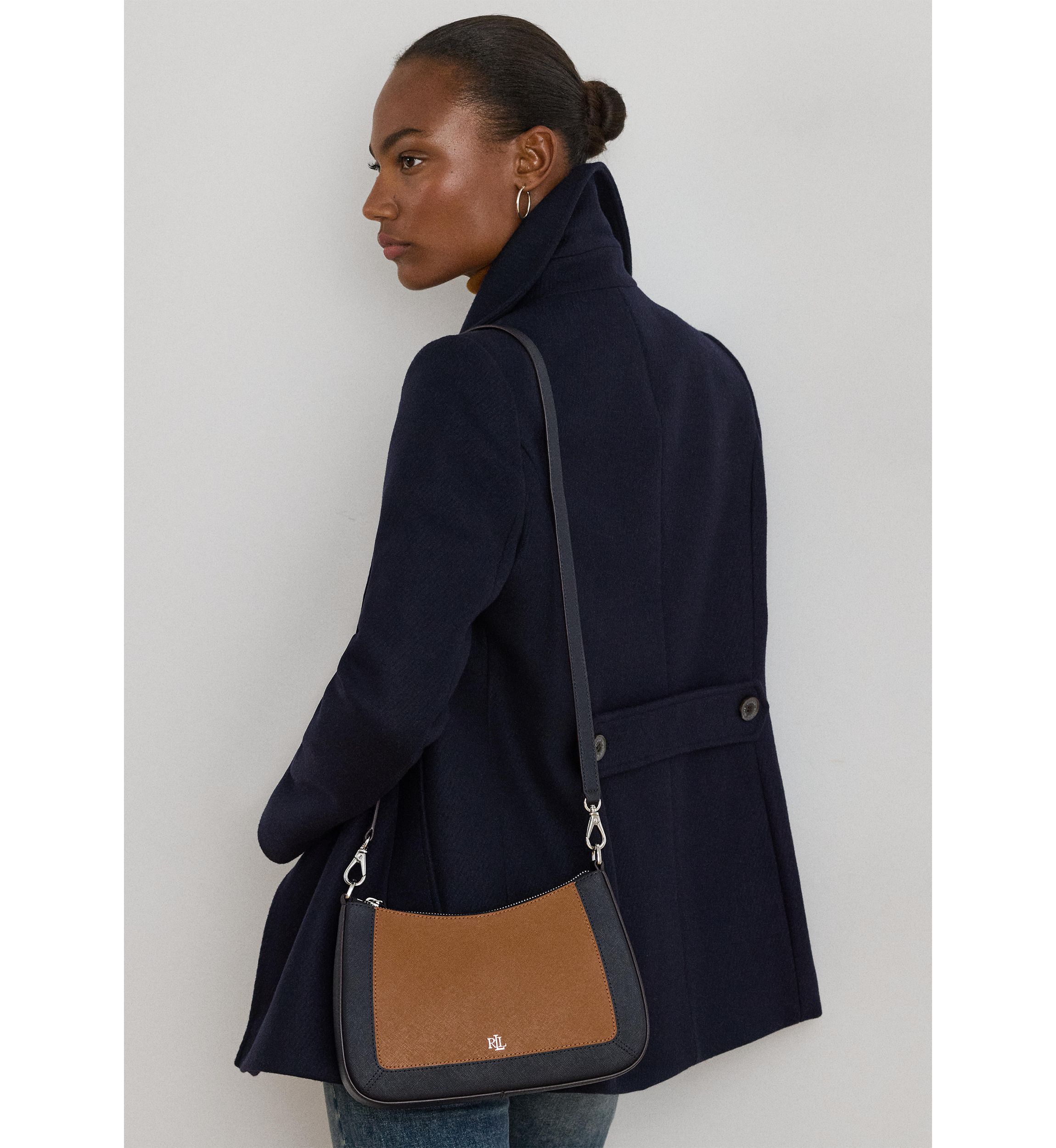 Striped Leather Medium Danni Bag