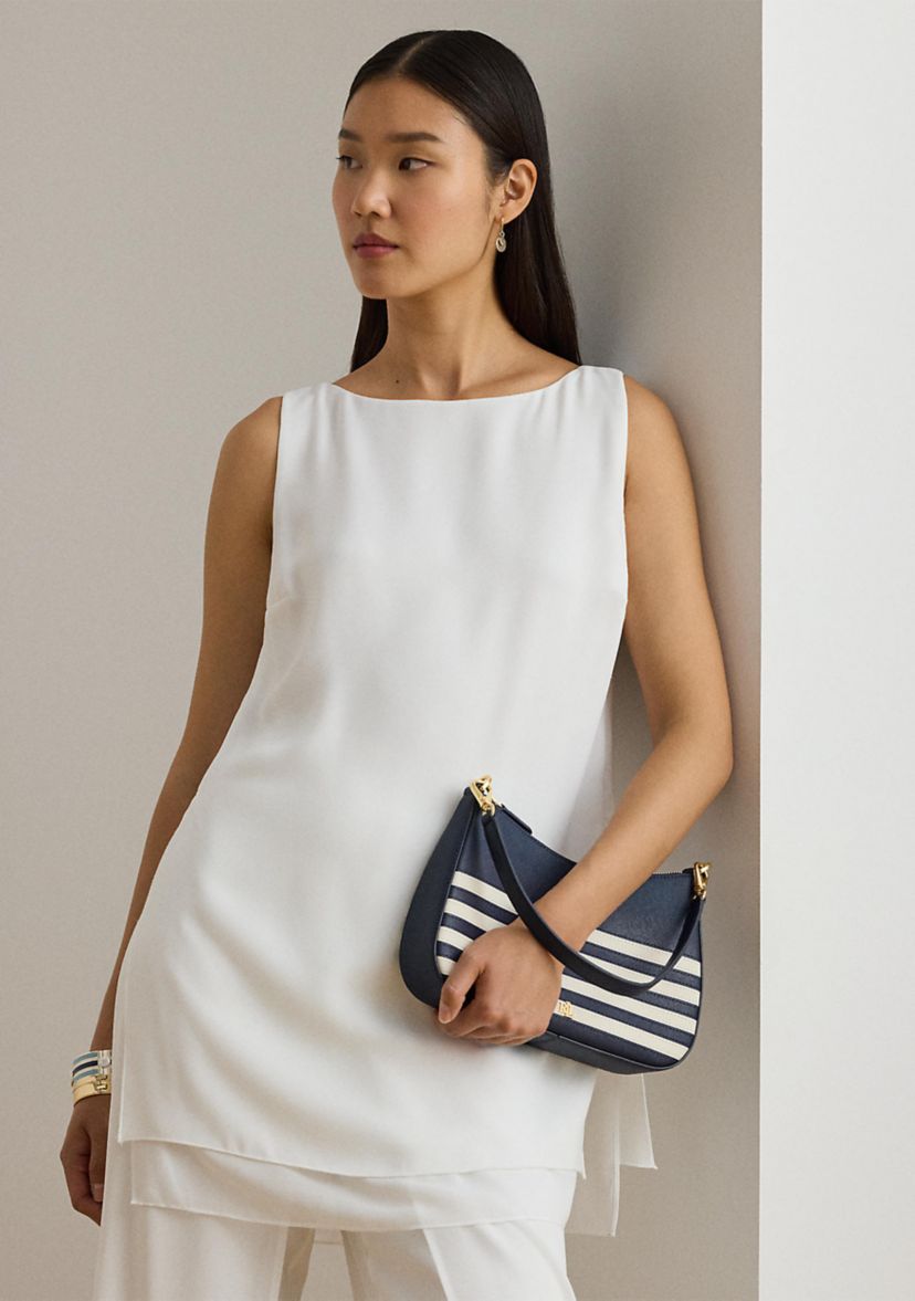 Striped Leather Medium Danni Bag