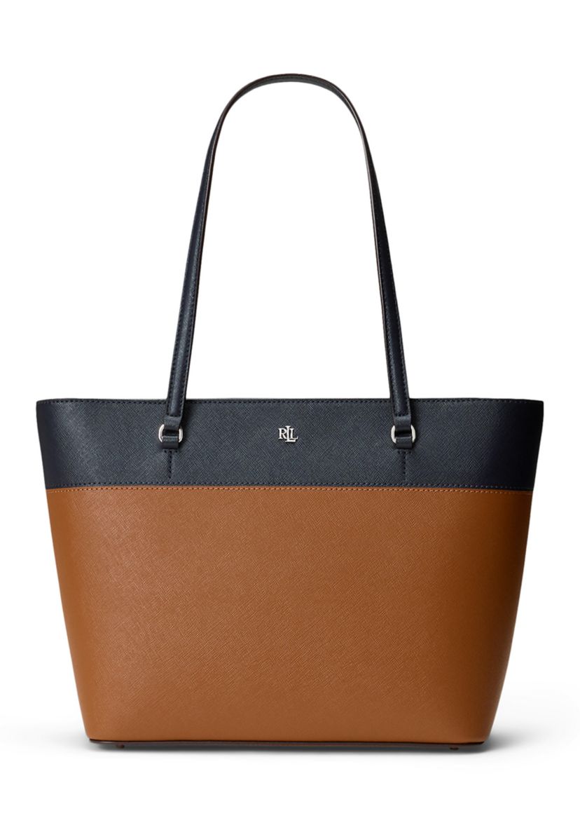 Striped Leather Medium Karly Tote Bag