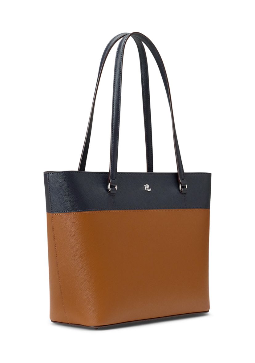 Striped Leather Medium Karly Tote Bag
