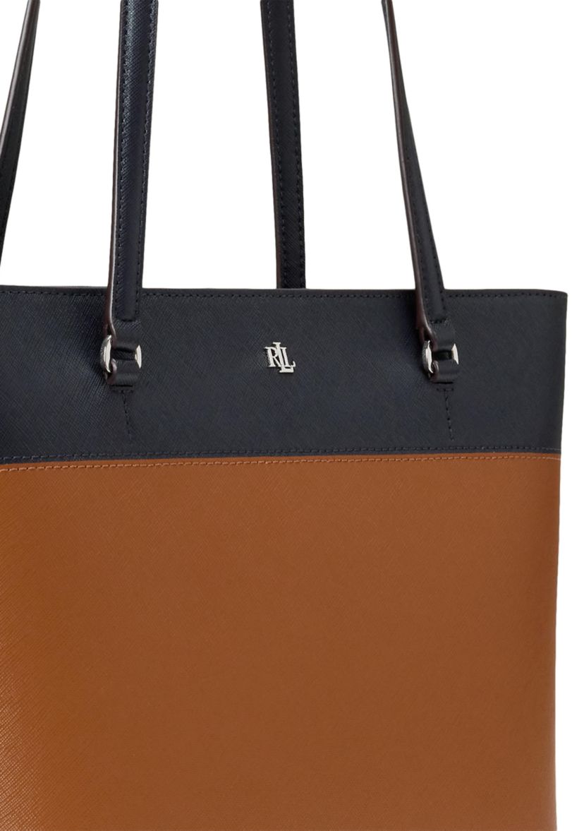 Striped Leather Medium Karly Tote Bag