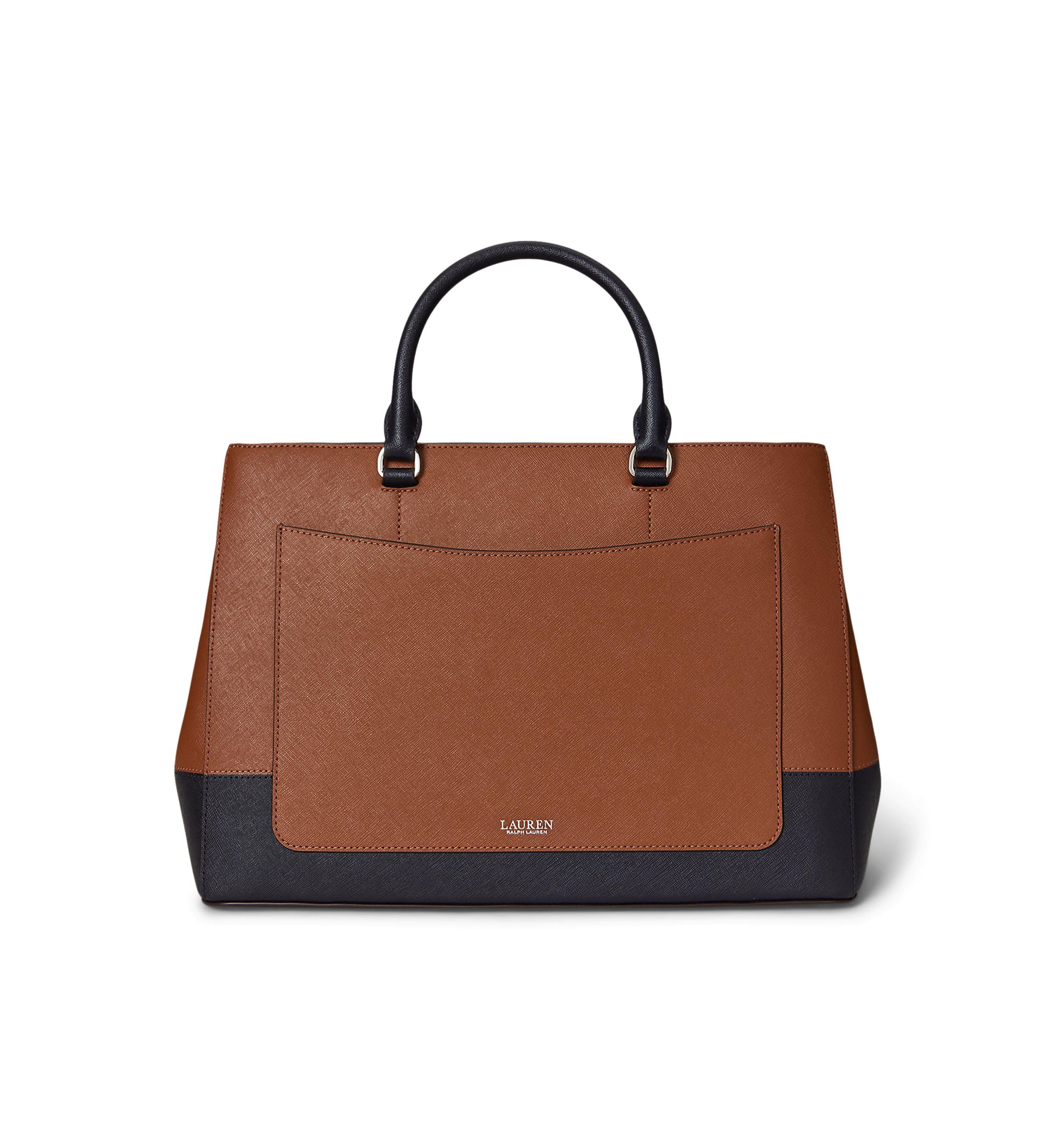 Striped Leather Large Hanna Satchel