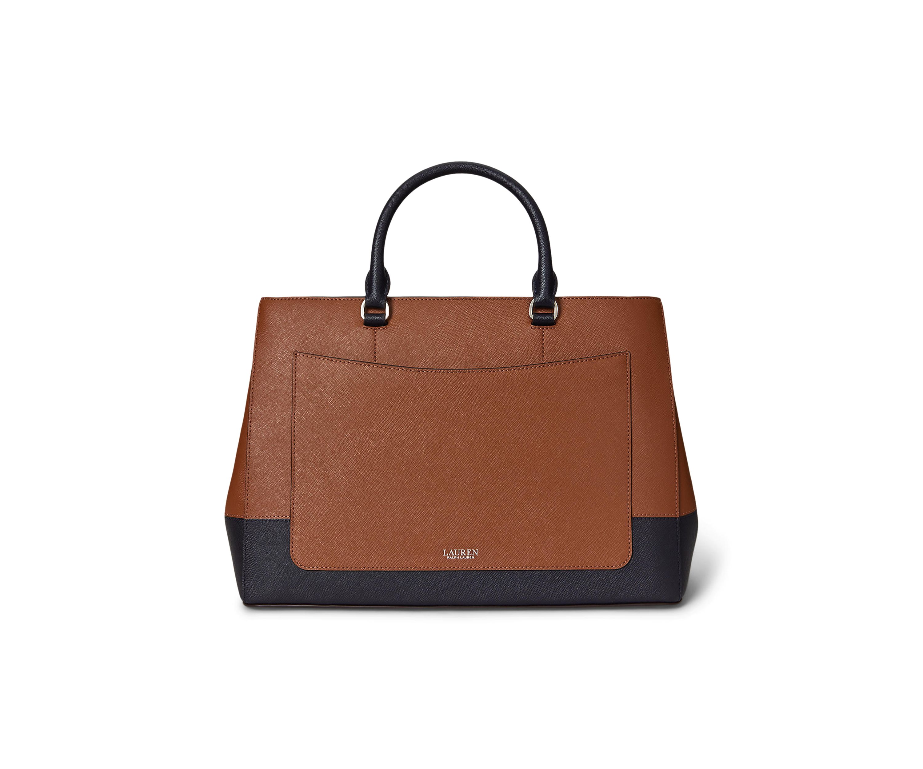 Striped Leather Large Hanna Satchel