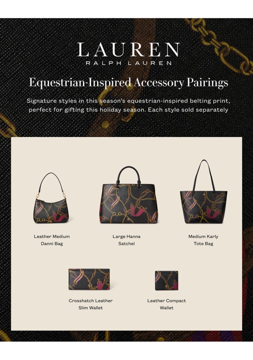 Pinstripe Leather Medium Danni Bag