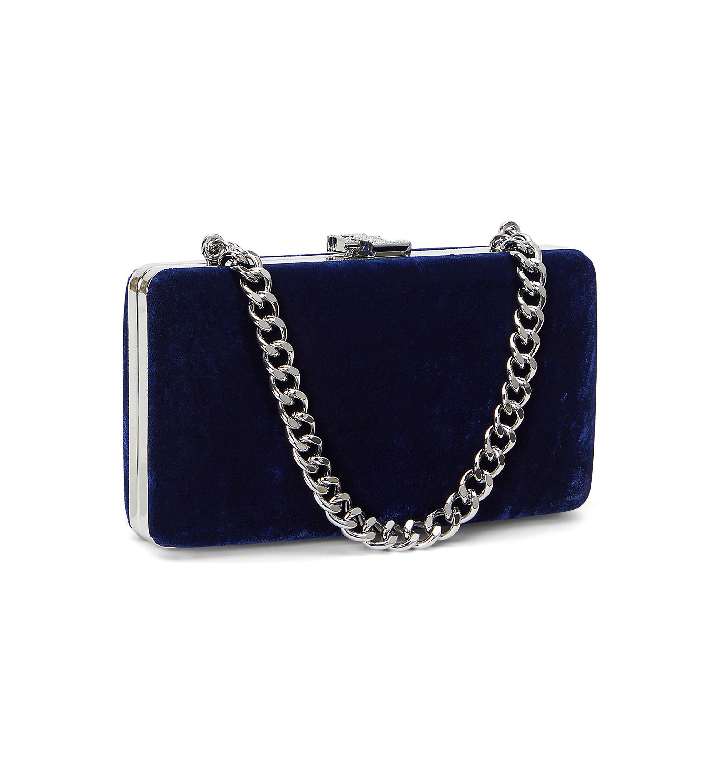 Pavé Logo Velvet Small Franki Clutch