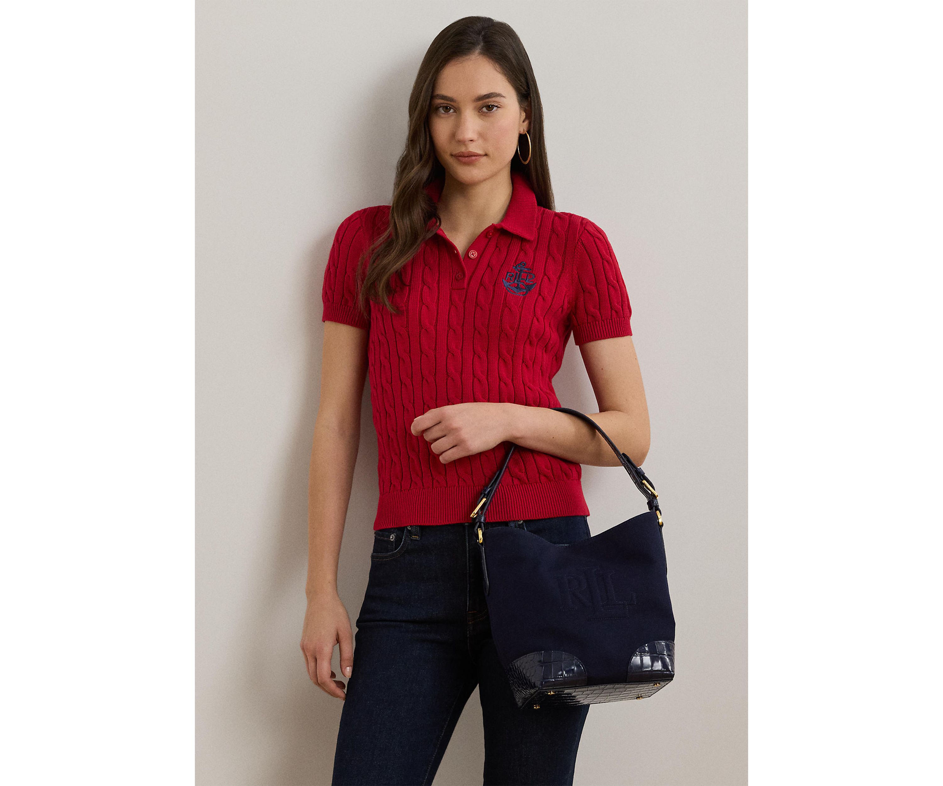 Canvas-Leather Medium Witley Bucket Bag