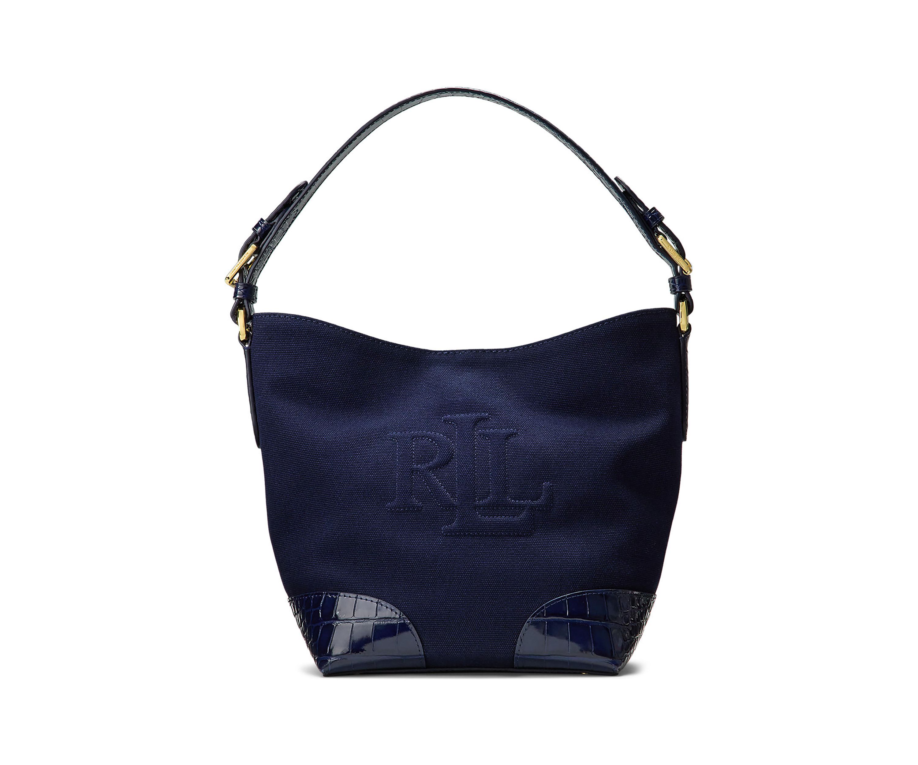 Canvas-Leather Medium Witley Bucket Bag