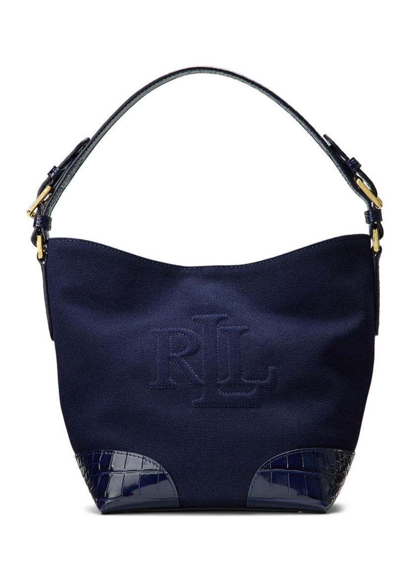 Canvas-Leather Medium Witley Bucket Bag