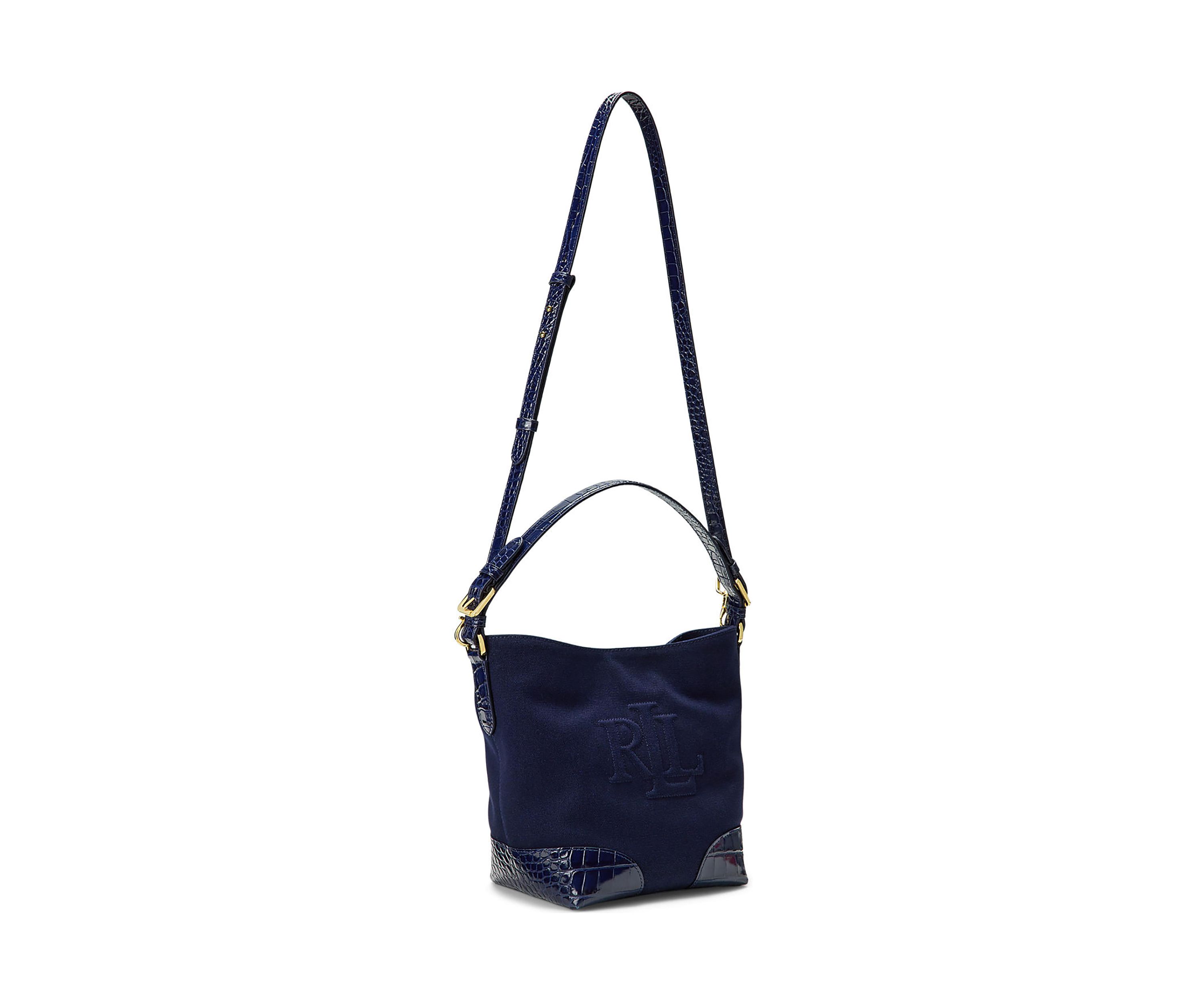 Canvas-Leather Medium Witley Bucket Bag