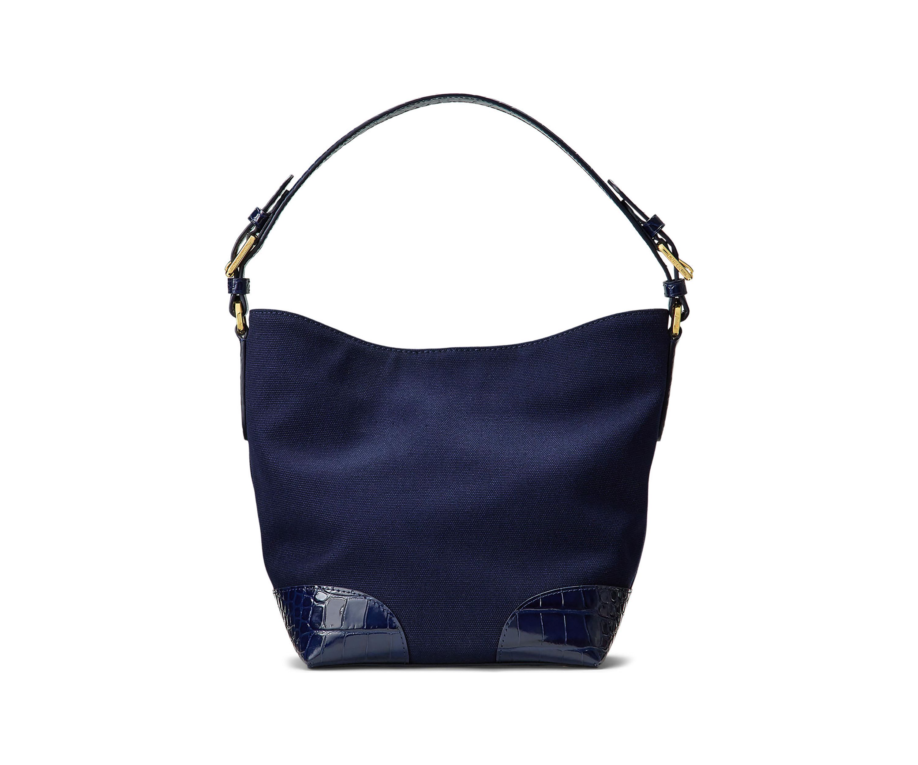 Canvas-Leather Medium Witley Bucket Bag