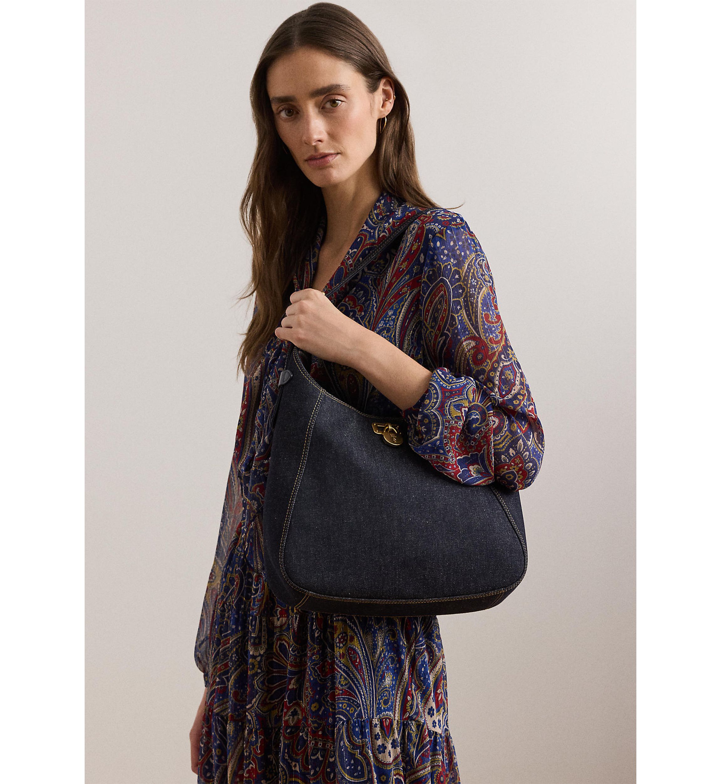 Denim Large Tanner Shoulder Bag