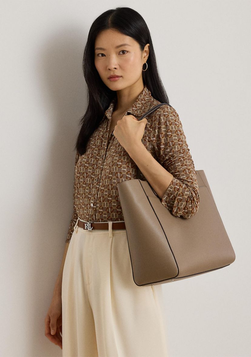 Pebbled Leather Large Cameryn Tote Bag