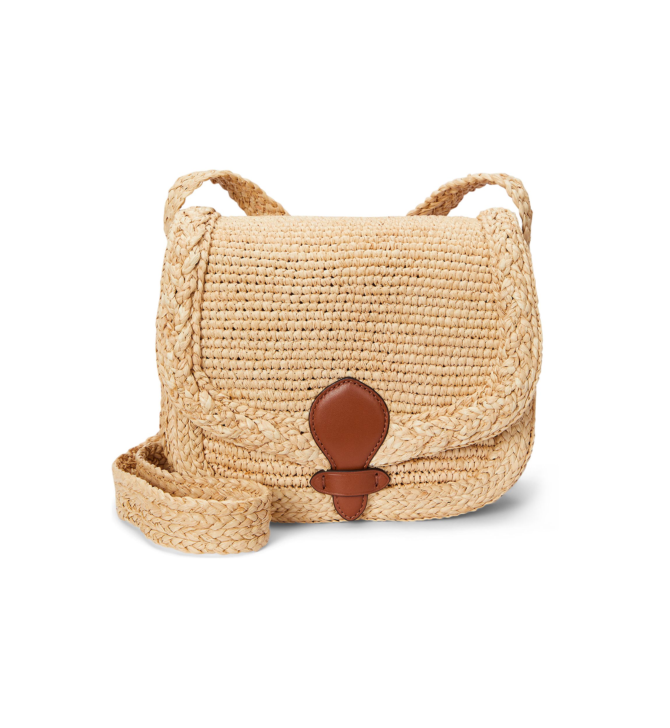 Raffia Medium Colbie Messenger Crossbody