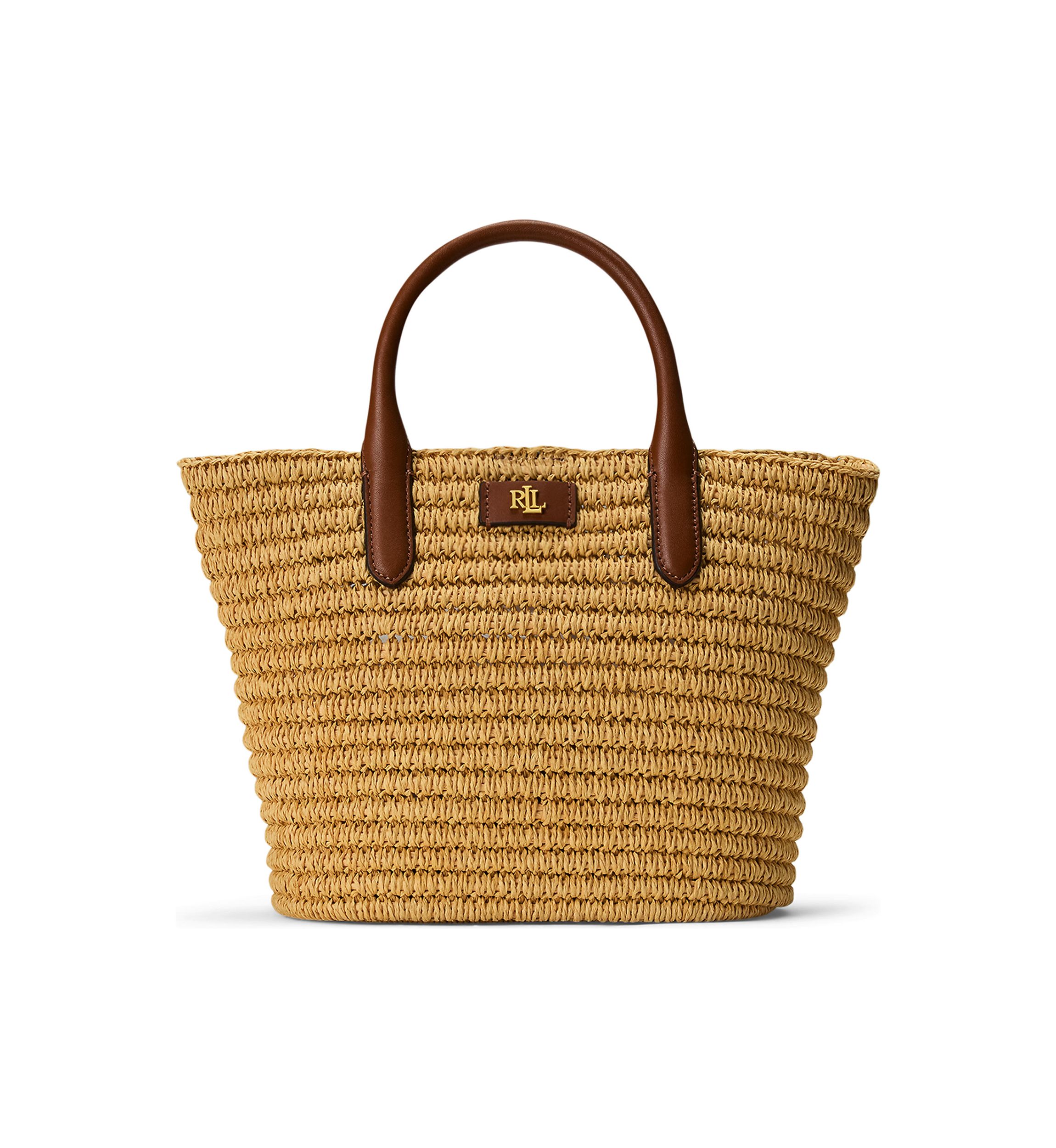 Woven Straw Medium Brie Tote Bag