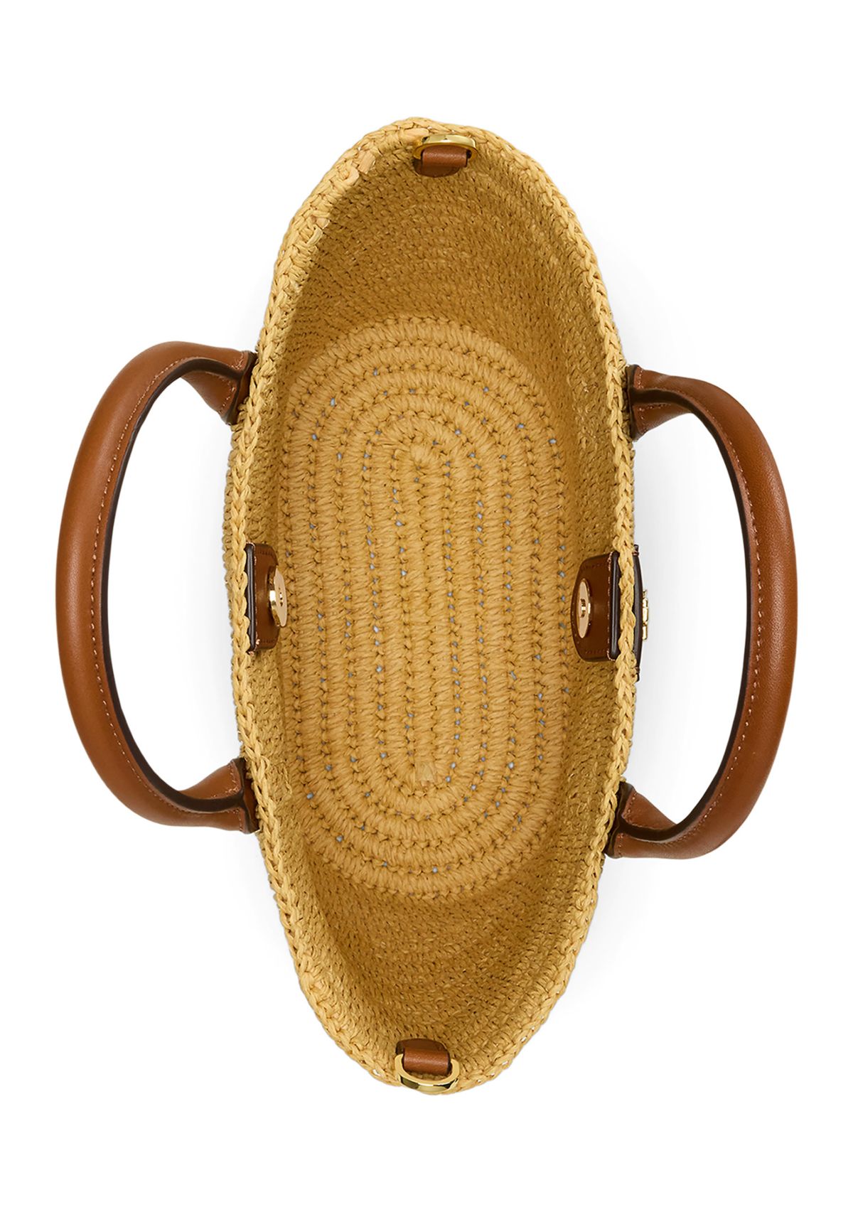 Woven Straw Medium Brie Tote Bag