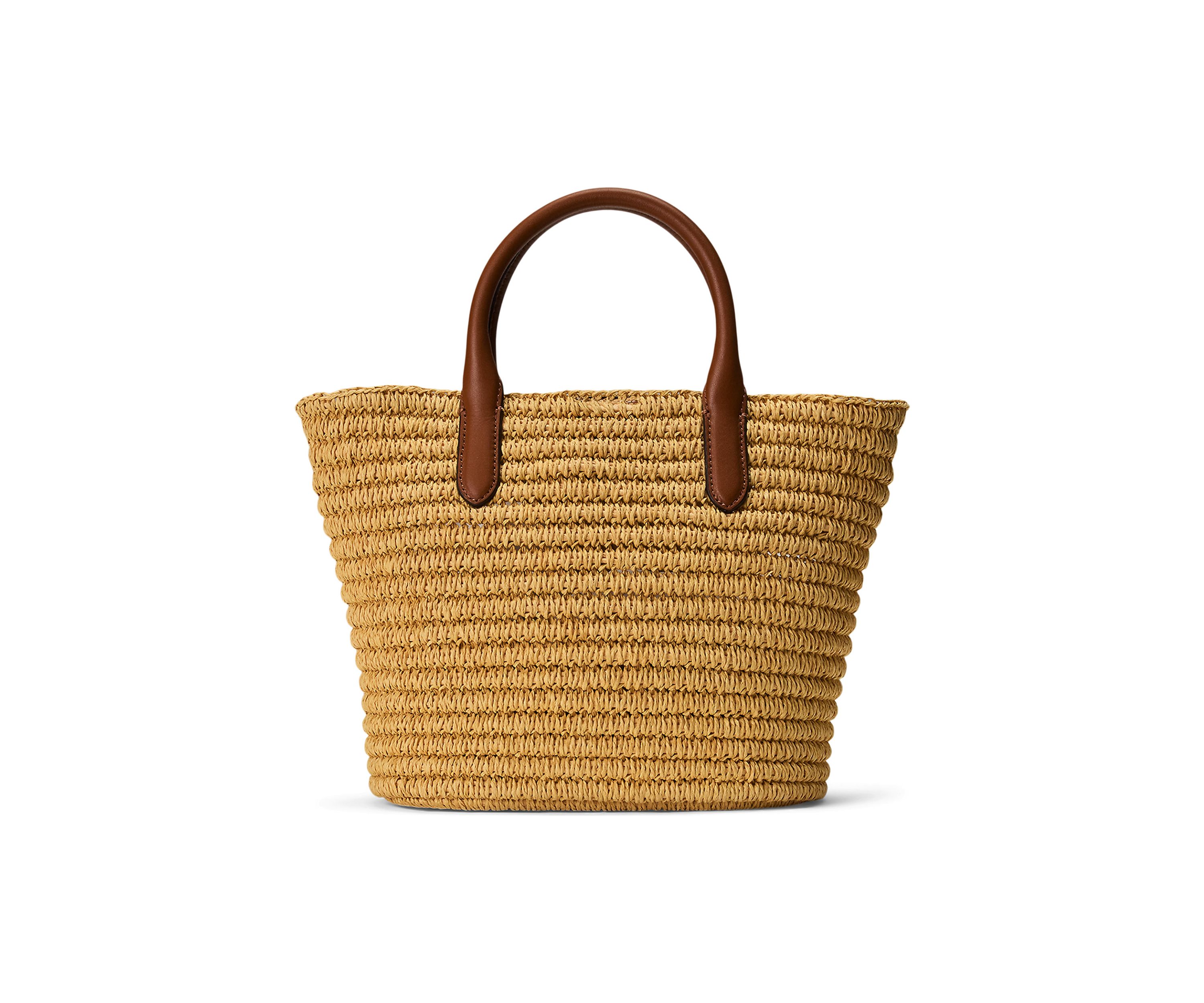 Woven Straw Medium Brie Tote Bag