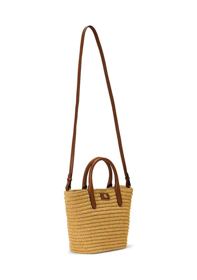 Woven Straw Medium Brie Tote Bag