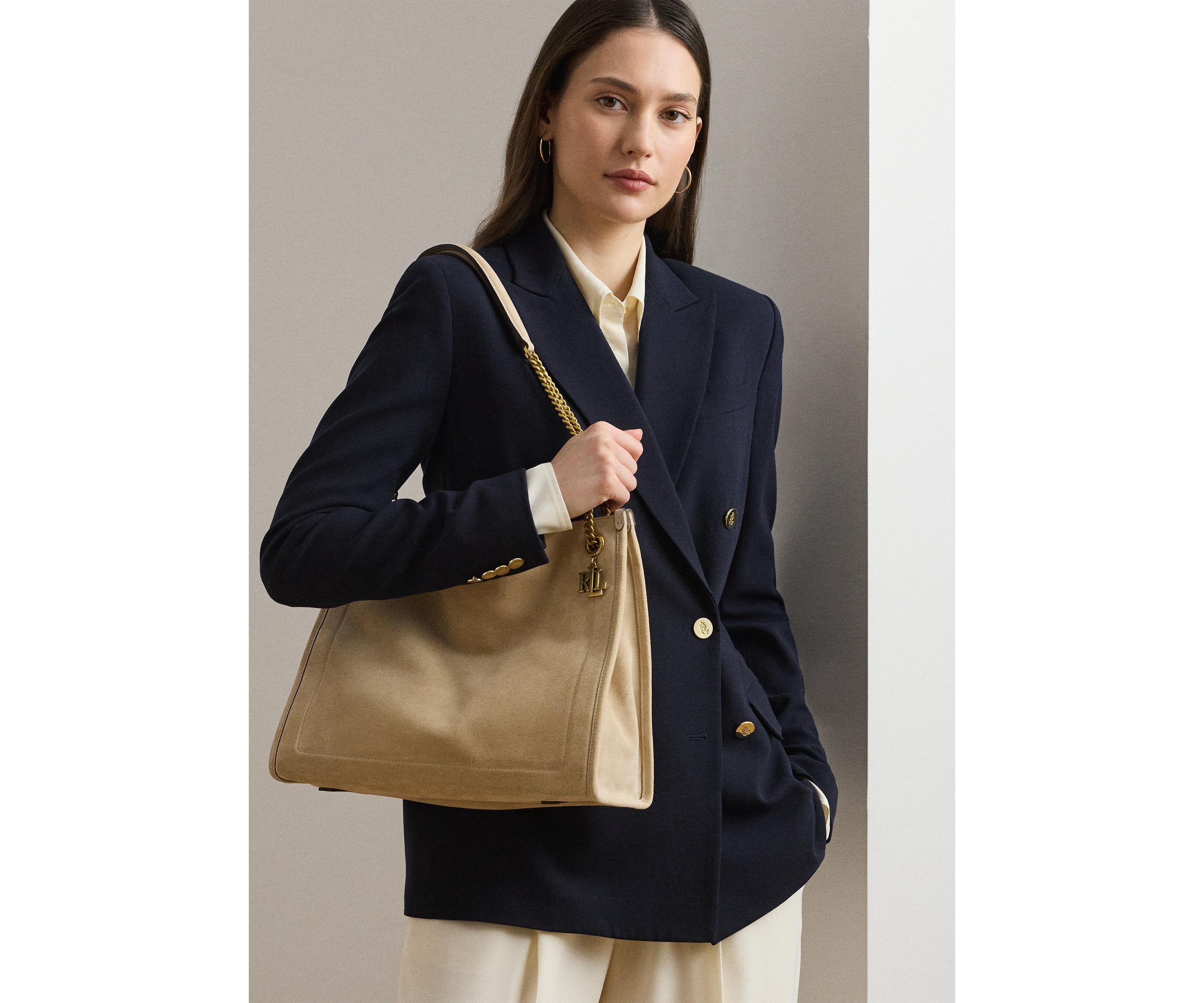 Suede Large Bradley Shopper Tote Bag