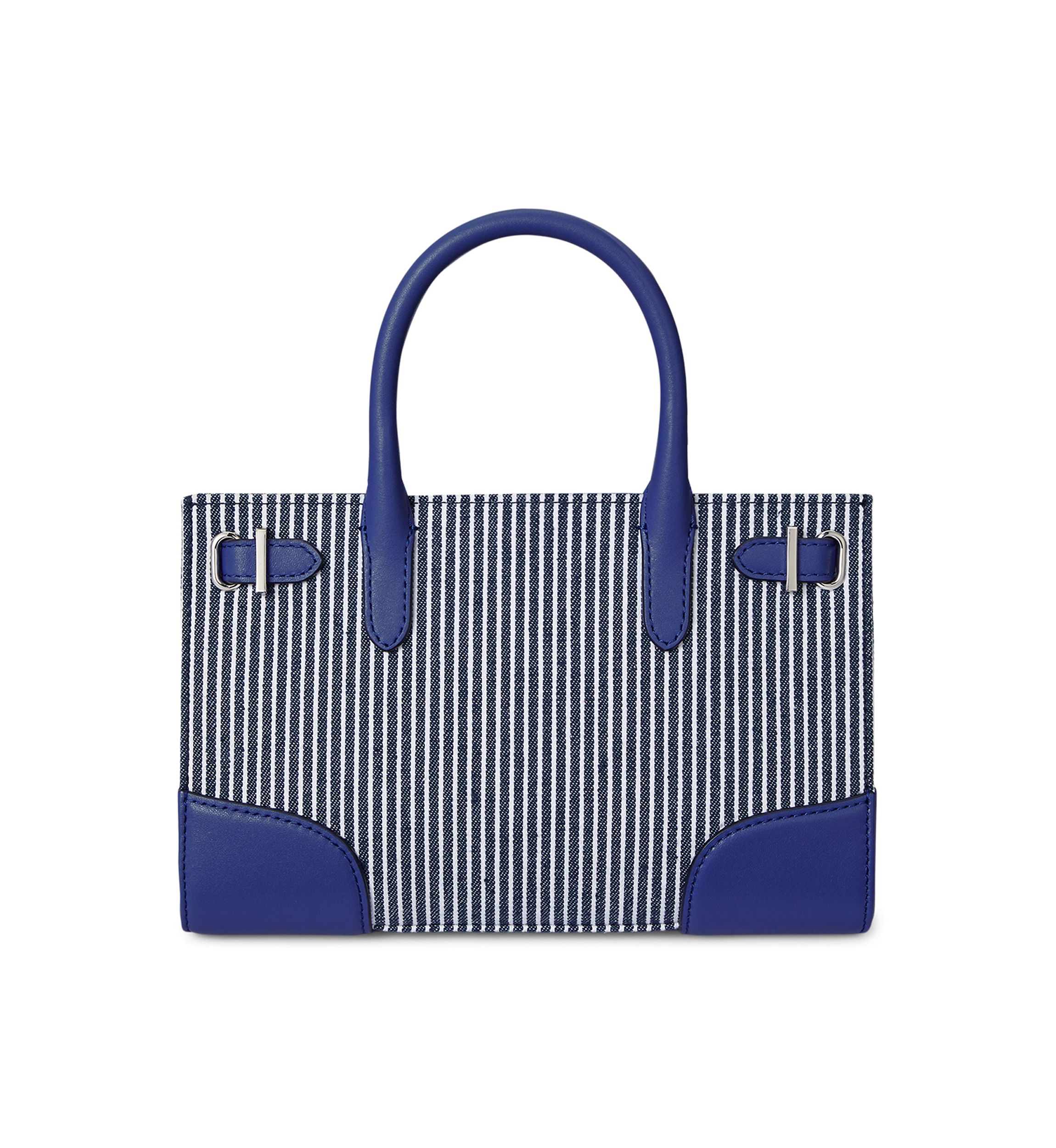 Striped Canvas Small Devyn Tote Bag