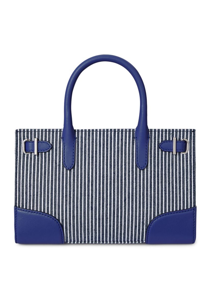 Striped Canvas Small Devyn Tote Bag
